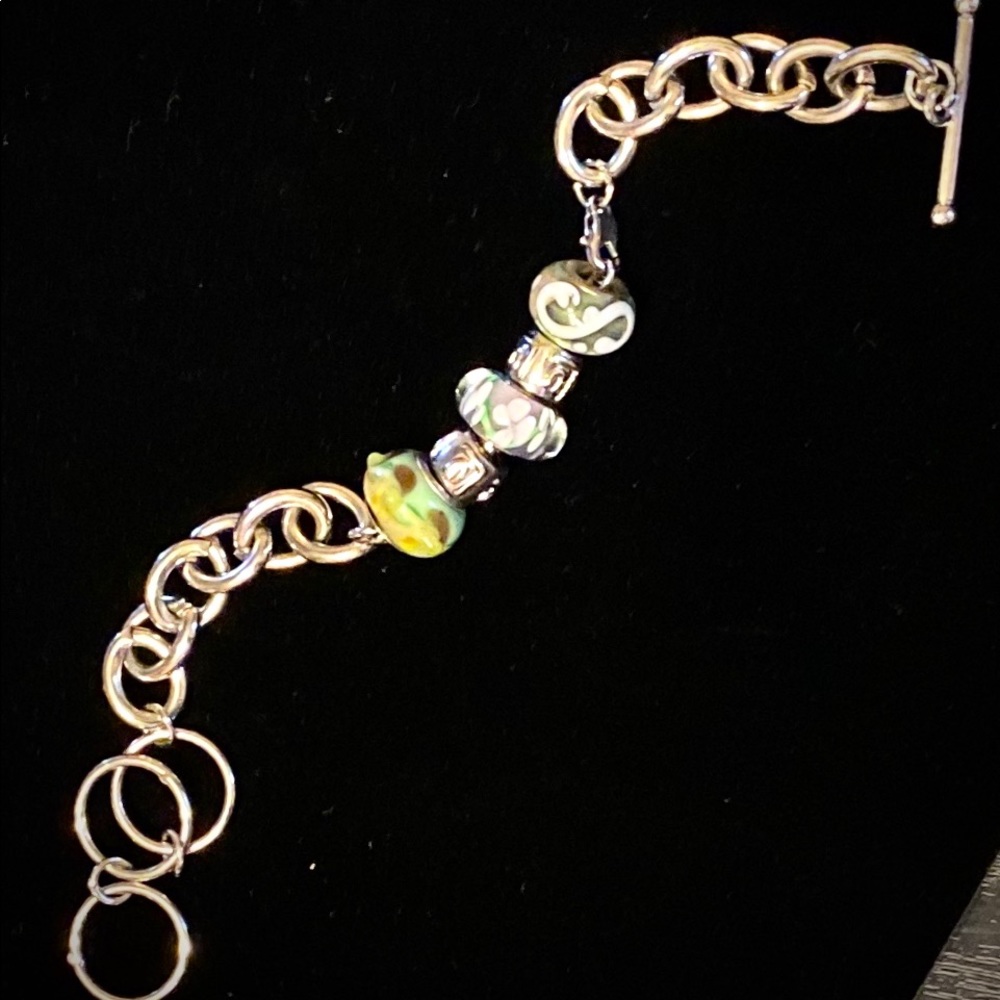Silver Charm Bracelet with adjustable size